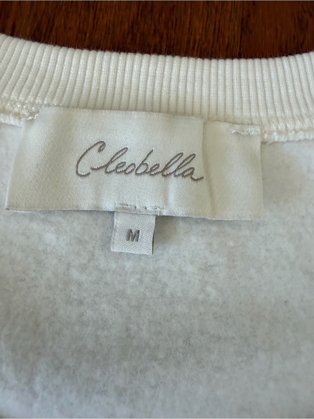 Cleobella Indi Sweatshirt - Ivory size M - Picture 6 of 9